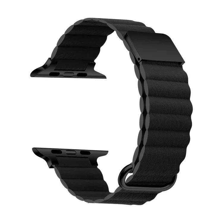 磁吸皮革錶帶，適用於 Apple Watch 系列，7 41mm / 6&SE&5&4 40mm / 3&2&1 38mm，7 45mm / 6&SE&5&4 44mm / 3&2&1 42mm