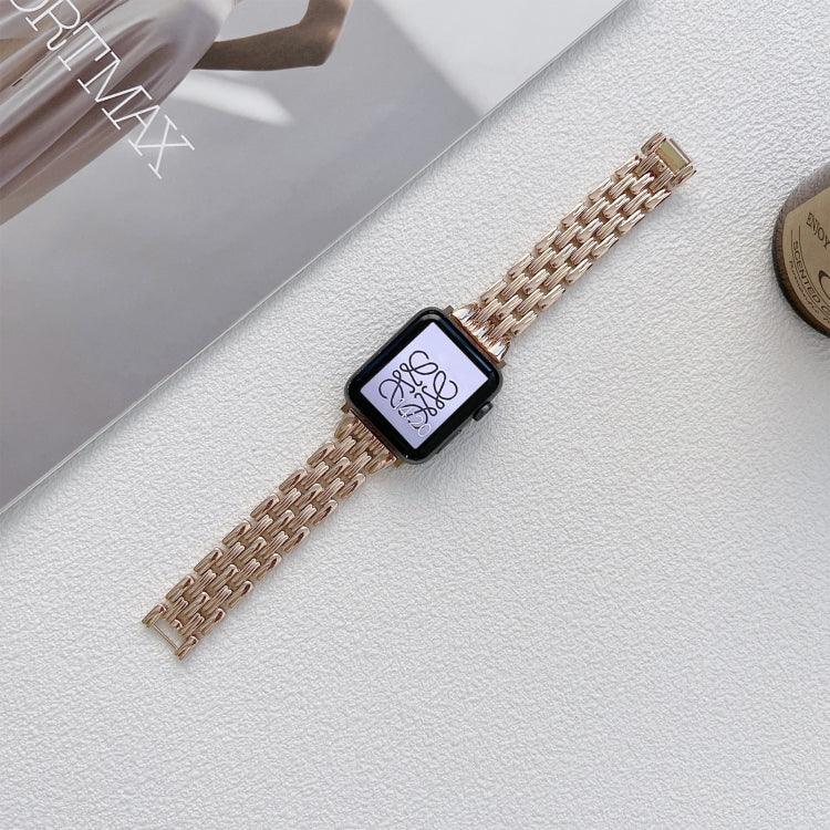 五條紋不鏽鋼錶帶，適用於 Apple Watch 系列，7 41mm / 6&SE&5&4 40mm / 3&2&1 38mm，7 45mm / 6&SE&5&4 44mm / 3&2&1 42mm