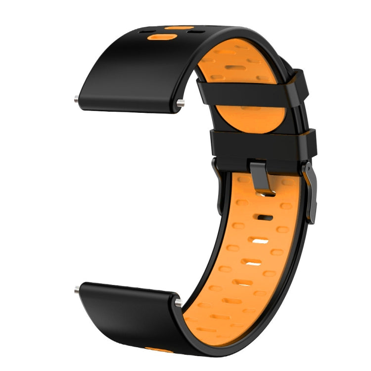22mm Three Rows Holes Two-color Silicone Strap Watchband, For Huawei Watch GT 3