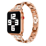 鑲鑽不鏽鋼錶帶，適用於 Apple Watch 系列，7 41mm / 6&SE&5&4 40mm / 3&2&1 38mm，7 45mm / 6&SE&5&4 44mm / 3&2&1 42mm