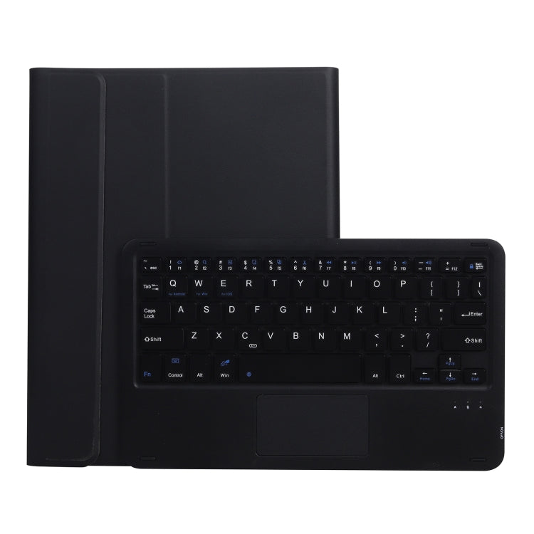 A07B-A 羊皮紋方形鍵帽藍牙鍵盤皮套，附觸控控制，適用於 iPad 9.7 2018 & 2017 / Pro 9.7 吋 / Air 2 / iPad Pro 10.5 吋 / 10.2 2021 & 2020 & 2019 / Air 3