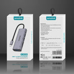 amalink 95120D Type-C / USB-C 轉 SD/TF + 3埠 USB + PD 3.0 多功能集線器擴充座，95120D