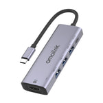 amalink 95123D Type-C / USB-C 轉 HDMI + 3埠 USB + PD 3.0 多功能集線器，95123D