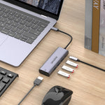 amalink 95123D Type-C / USB-C 轉 HDMI + 3埠 USB + PD 3.0 多功能集線器，95123D