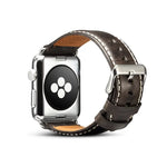 油蠟復古牛皮錶帶，適用於 Apple Watch 系列，適用於 Apple Watch Series 5