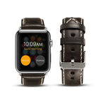 油蠟復古牛皮錶帶，適用於 Apple Watch 系列，適用於 Apple Watch Series 5