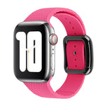 黑色扣環矽膠錶帶，適用於 Apple Watch Series 7 41mm / 6&SE&5&4 40mm / 3&2&1 38mm
