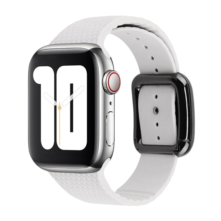 黑色扣環矽膠錶帶，適用於 Apple Watch Series 7 41mm / 6&SE&5&4 40mm / 3&2&1 38mm