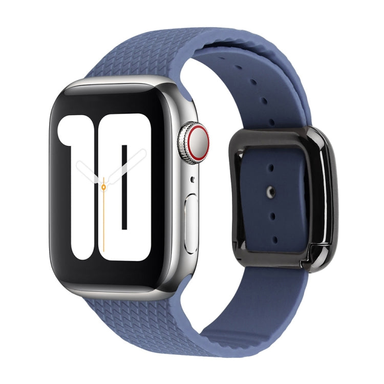 黑色扣環矽膠錶帶，適用於 Apple Watch Series 7 41mm / 6&SE&5&4 40mm / 3&2&1 38mm