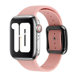 黑色扣環矽膠錶帶，適用於 Apple Watch Series 7 41mm / 6&SE&5&4 40mm / 3&2&1 38mm