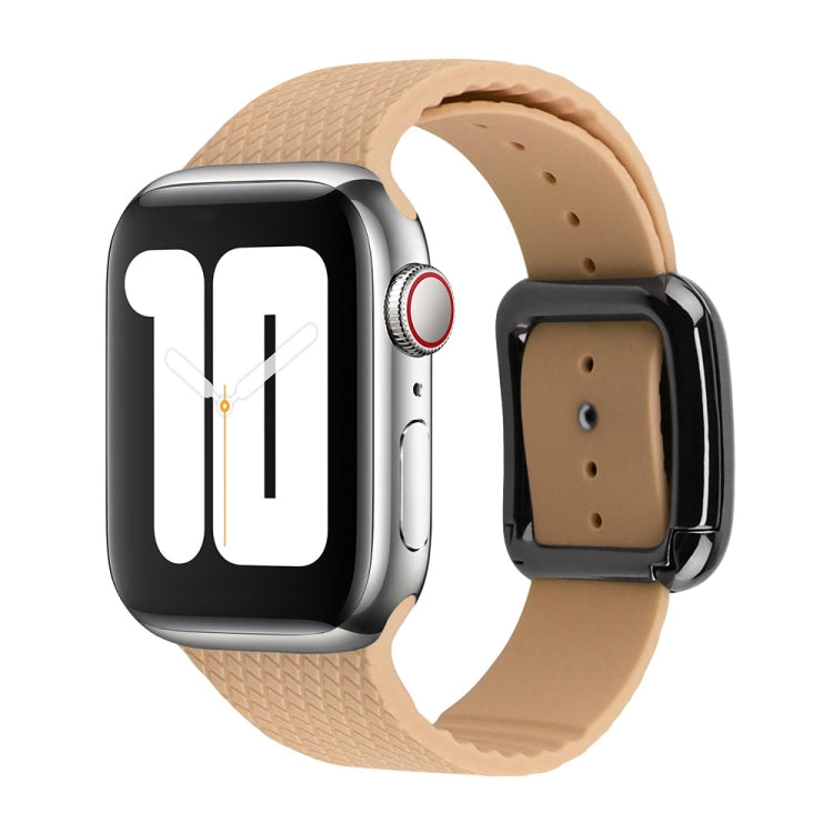 黑色扣環矽膠錶帶，適用於 Apple Watch Series 7 41mm / 6&SE&5&4 40mm / 3&2&1 38mm
