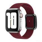 黑色扣環矽膠錶帶，適用於 Apple Watch Series 7 41mm / 6&SE&5&4 40mm / 3&2&1 38mm