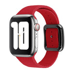 黑色扣環矽膠錶帶，適用於 Apple Watch Series 7 41mm / 6&SE&5&4 40mm / 3&2&1 38mm
