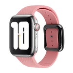 黑色扣環矽膠錶帶，適用於 Apple Watch Series 7 41mm / 6&SE&5&4 40mm / 3&2&1 38mm