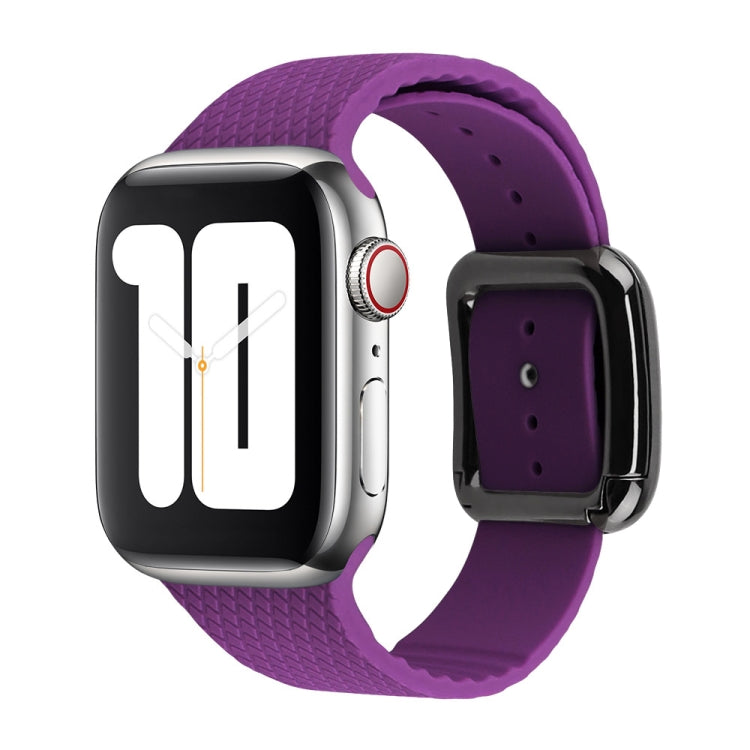 黑色扣環矽膠錶帶，適用於 Apple Watch Series 7 41mm / 6&SE&5&4 40mm / 3&2&1 38mm