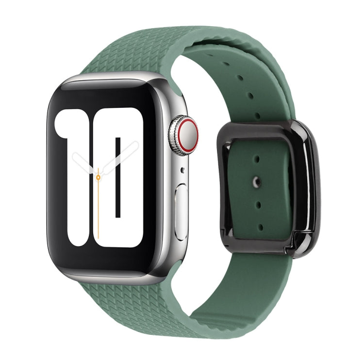 黑色扣環矽膠錶帶，適用於 Apple Watch Series 7 41mm / 6&SE&5&4 40mm / 3&2&1 38mm
