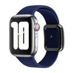 黑色扣環矽膠錶帶，適用於 Apple Watch Series 7 41mm / 6&SE&5&4 40mm / 3&2&1 38mm