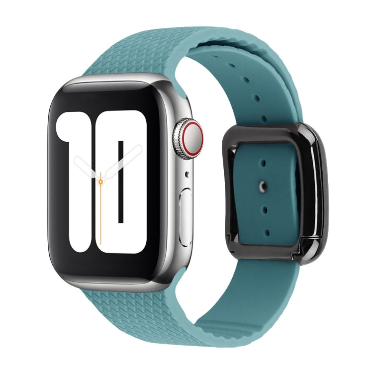 黑色扣環矽膠錶帶，適用於 Apple Watch Series 7 41mm / 6&SE&5&4 40mm / 3&2&1 38mm