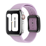 黑色扣環矽膠錶帶，適用於 Apple Watch Series 7 41mm / 6&SE&5&4 40mm / 3&2&1 38mm