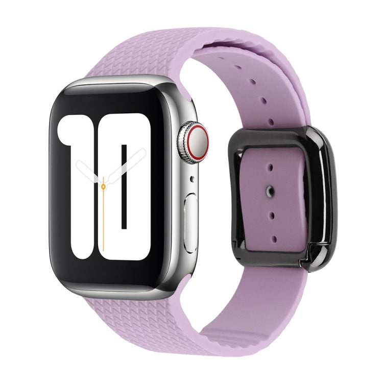 黑色扣環矽膠錶帶，適用於 Apple Watch Series 7 41mm / 6&SE&5&4 40mm / 3&2&1 38mm