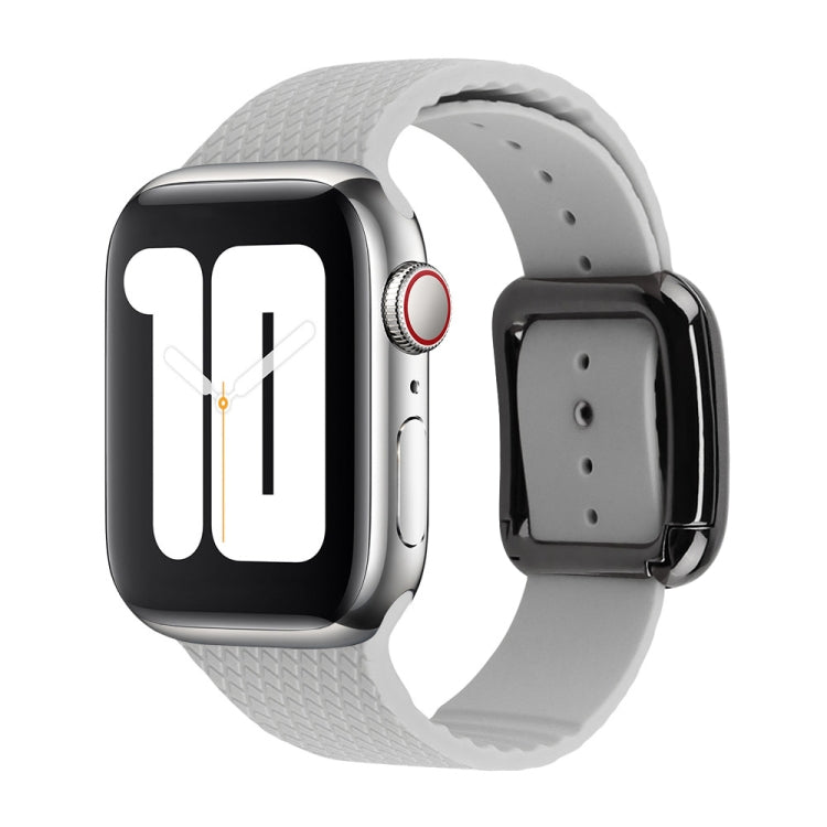 黑色扣環矽膠錶帶，適用於 Apple Watch Series 7 41mm / 6&SE&5&4 40mm / 3&2&1 38mm