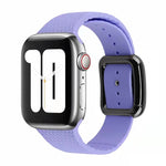 黑色扣環矽膠錶帶，適用於 Apple Watch Series 7 41mm / 6&SE&5&4 40mm / 3&2&1 38mm