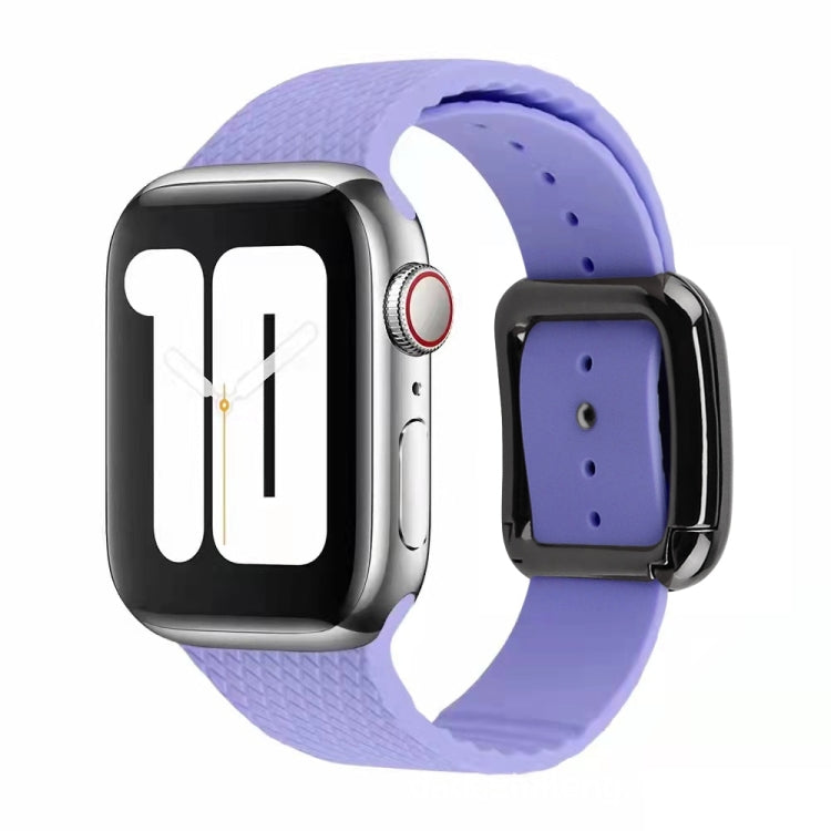 黑色扣環矽膠錶帶，適用於 Apple Watch Series 7 41mm / 6&SE&5&4 40mm / 3&2&1 38mm