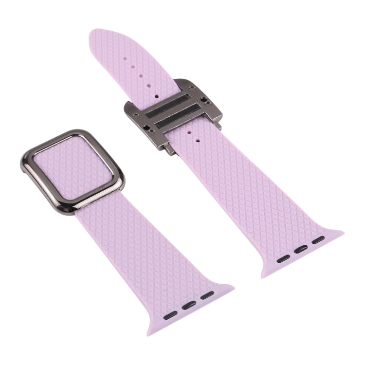 黑色扣環矽膠錶帶，適用於 Apple Watch Series 7 41mm / 6&SE&5&4 40mm / 3&2&1 38mm