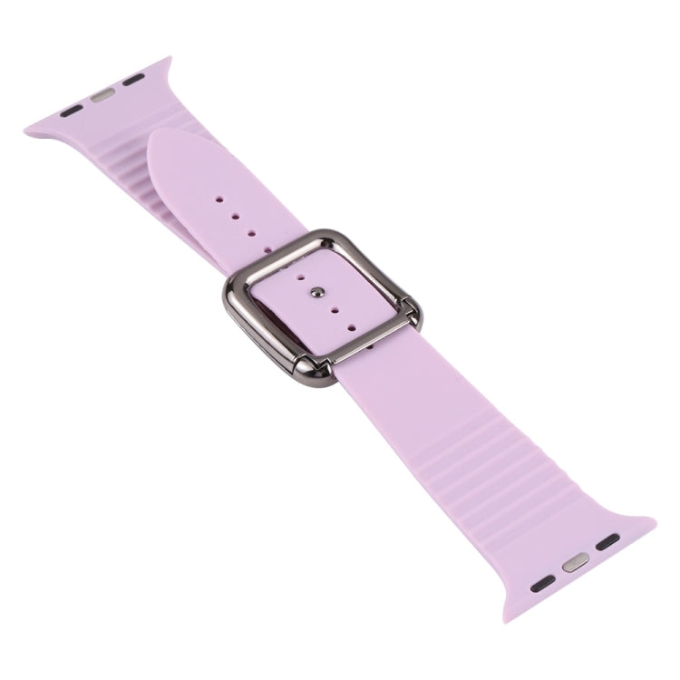 黑色扣環矽膠錶帶，適用於 Apple Watch Series 7 41mm / 6&SE&5&4 40mm / 3&2&1 38mm