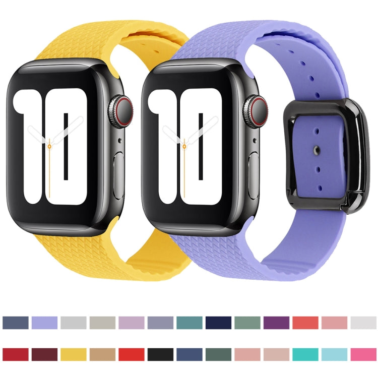 黑色扣環矽膠錶帶，適用於 Apple Watch Series 7 41mm / 6&SE&5&4 40mm / 3&2&1 38mm
