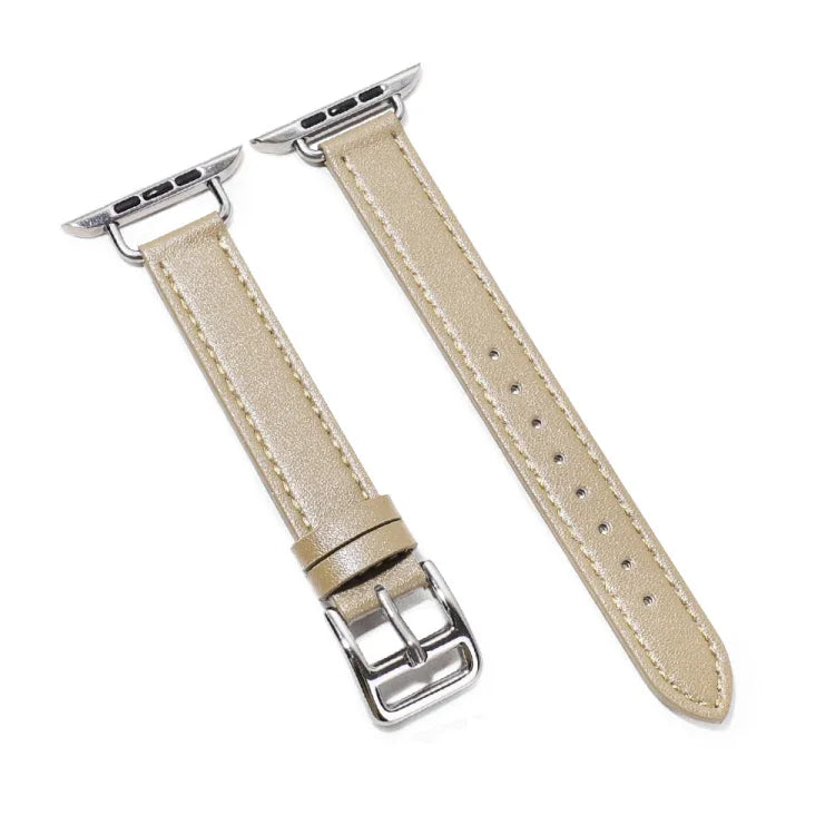 14mm 牛皮皮革錶帶，適用於 Apple Watch 系列，7 41mm/6&SE&5&4 40mm/3&2&1 38mm，7 45mm/6&SE&5&4 44mm/3&2&1 42mm