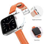 14mm 牛皮皮革錶帶，適用於 Apple Watch 系列，7 41mm/6&SE&5&4 40mm/3&2&1 38mm，7 45mm/6&SE&5&4 44mm/3&2&1 42mm