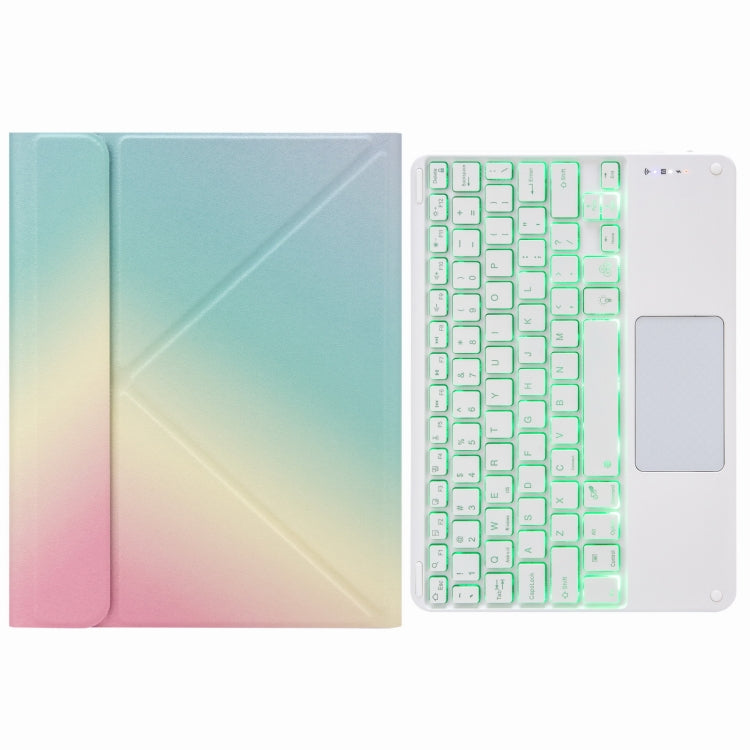 H-102CS 觸控背光藍牙鍵盤皮套，帶後方三折支架，適用於 iPad 10.2 2020 & 2019 / Pro 10.5 吋