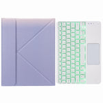 H-102CS 觸控背光藍牙鍵盤皮套，帶後方三折支架，適用於 iPad 10.2 2020 & 2019 / Pro 10.5 吋