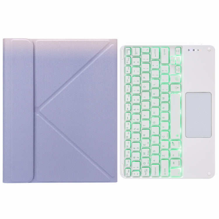 H-102CS 觸控背光藍牙鍵盤皮套，帶後方三折支架，適用於 iPad 10.2 2020 & 2019 / Pro 10.5 吋