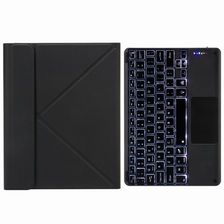 H-102CS 觸控背光藍牙鍵盤皮套，帶後方三折支架，適用於 iPad 10.2 2020 & 2019 / Pro 10.5 吋