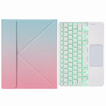 H-102CS 觸控背光藍牙鍵盤皮套，帶後方三折支架，適用於 iPad 10.2 2020 & 2019 / Pro 10.5 吋
