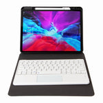 H-097C 觸控藍牙鍵盤皮套，帶後方三折支架，適用於 iPad 9.7 2018 & 2017，適用於 iPad Pro 11 吋 2021 & 2020 & 2018 / Air 2020 10.9 吋