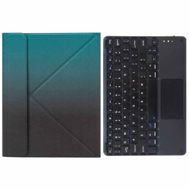 H-097C 觸控藍牙鍵盤皮套，帶後方三折支架，適用於 iPad 9.7 2018 & 2017，適用於 iPad Pro 11 吋 2021 & 2020 & 2018 / Air 2020 10.9 吋