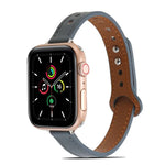 雙鉚釘皮革錶帶，適用於 Apple Watch 系列，7 41mm / 6&SE&5&4 40mm / 3&2&1 38mm，7 45mm / 6&SE&5&4 44mm / 3&2&1 42mm
