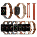 雙鉚釘皮革錶帶，適用於 Apple Watch 系列，7 41mm / 6&SE&5&4 40mm / 3&2&1 38mm，7 45mm / 6&SE&5&4 44mm / 3&2&1 42mm