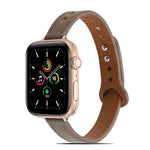 雙鉚釘皮革錶帶，適用於 Apple Watch 系列，7 41mm / 6&SE&5&4 40mm / 3&2&1 38mm，7 45mm / 6&SE&5&4 44mm / 3&2&1 42mm