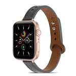 雙鉚釘皮革錶帶，適用於 Apple Watch 系列，7 41mm / 6&SE&5&4 40mm / 3&2&1 38mm，7 45mm / 6&SE&5&4 44mm / 3&2&1 42mm