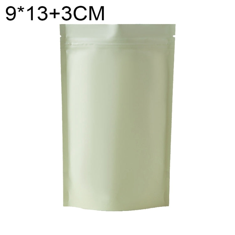 100個/套啞光鋁箔零食立式袋，8x12+3cm，9x13+3cm，10x15+3cm，12x20+4cm