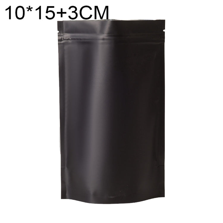 100個/套啞光鋁箔零食立式袋，8x12+3cm，9x13+3cm，10x15+3cm，12x20+4cm