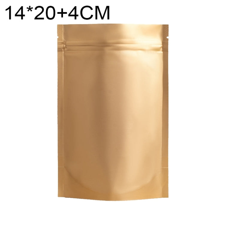 100個/套啞光鋁箔零食立式袋，14x20+4cm，15x22+4cm，16x24+4cm，18x26+4cm