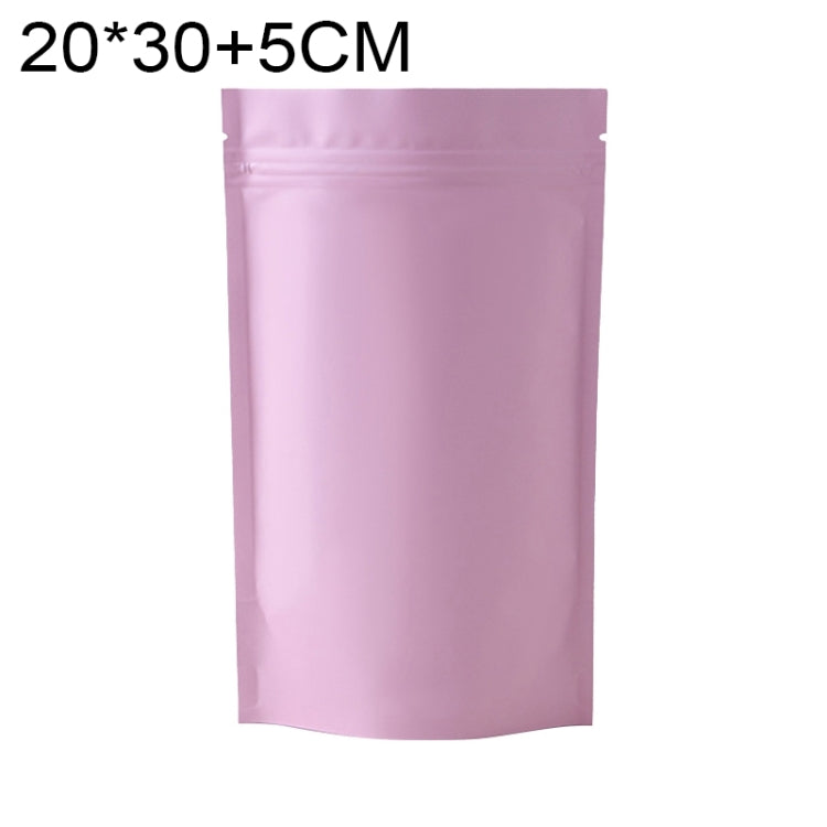 100 PCS/Set Matte Aluminum Foil Snack Stand-up Pouch, 20x30+5cm