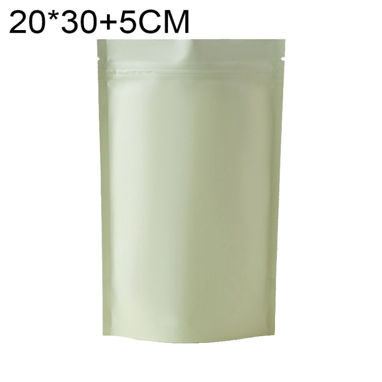 100 PCS/Set Matte Aluminum Foil Snack Stand-up Pouch, 20x30+5cm