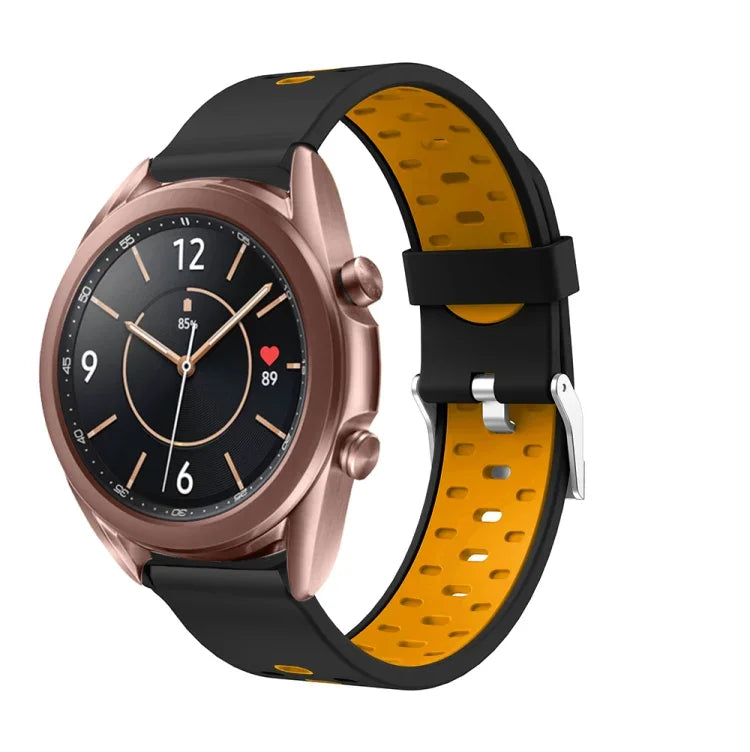 三排孔矽膠錶帶，適用於 Samsung Galaxy Watch 3 45mm