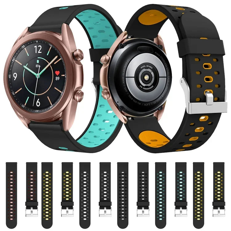 三排孔矽膠錶帶，適用於 Samsung Galaxy Watch 3 45mm